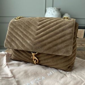 Rebecca Minkoff Edie suede flap shoulder bag